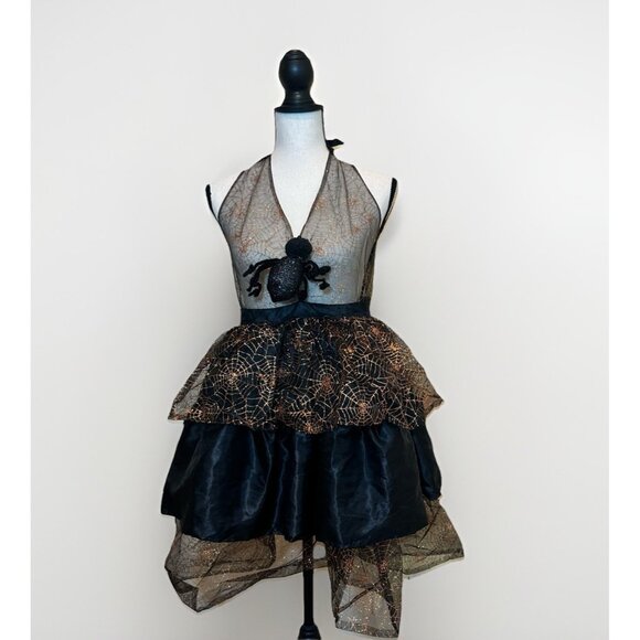 Unbranded Other - Halloween Witch Apron Women’s One Size Black And Orange Tie On Costume Flaw